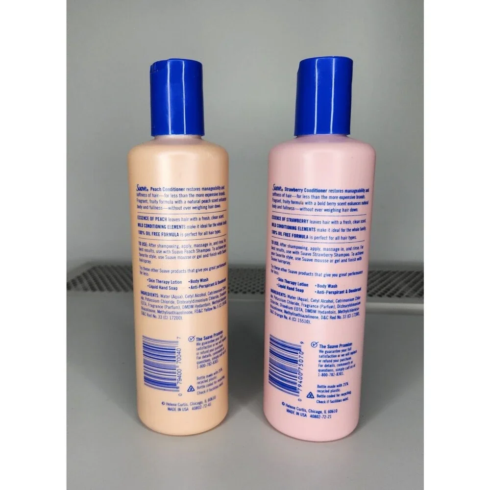 Suave Strawberry & Peach Conditioner Vintage Full Bottle 15 fl oz NOS Prop Rare!